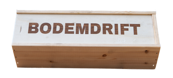 Wijnkistje met Bodemdrift met tekst inlay