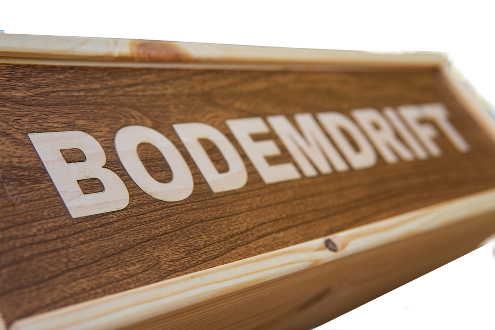 Wijnkistje met Bodemdrift met tekst inlay