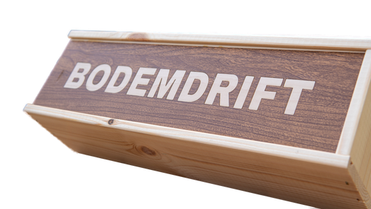 Wijnkistje met Bodemdrift met tekst inlay